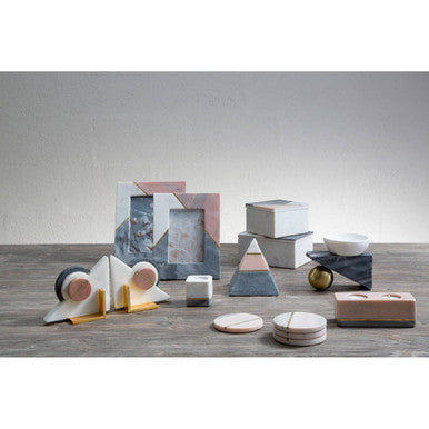 Kira Small Tri Colour Marble 4In X 6In Photo Frame