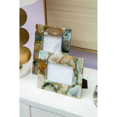 Bowerbird Large Green Agate 5In X 7In Photo Frame