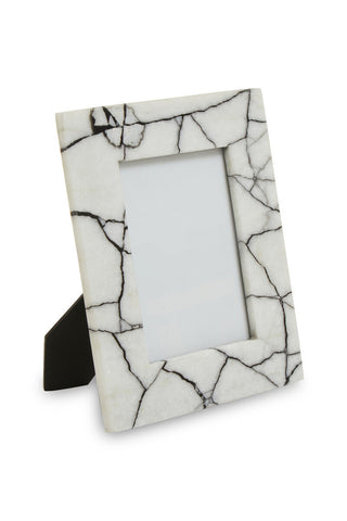 Marmara White and Black Marble 5In X 7In Large Photo Frame