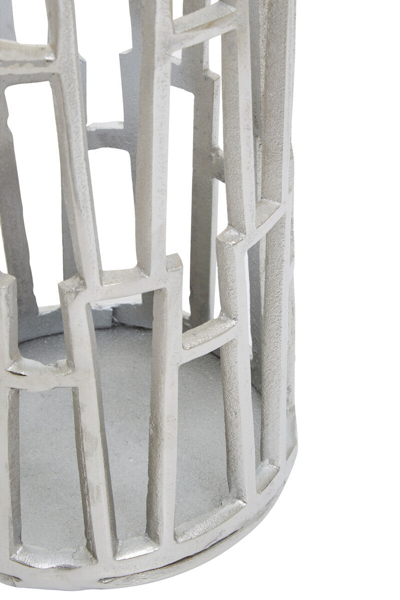 Delphi Small Silver Finish Candle Holder