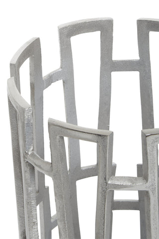 Delphi Large Silver Finish Candle Holder