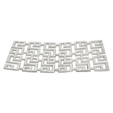 Delphi Large Plate in Silver Finish