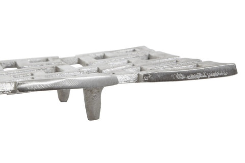 Delphi Large Plate in Silver Finish