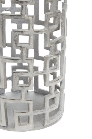 Delphi Large Candle Holder in Silver Finish