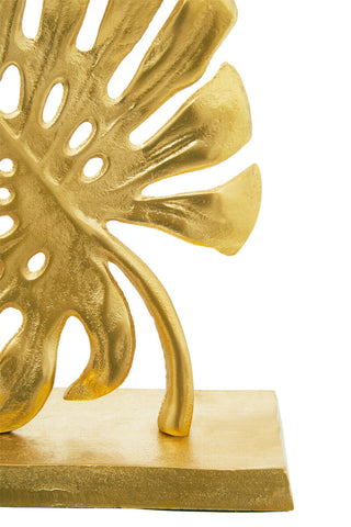 Lena Prato Gold Finish Monstera Leaf Sculpture