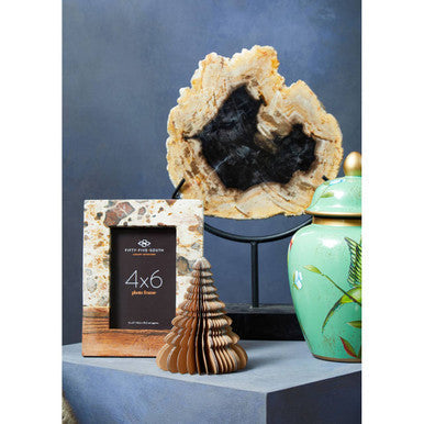 Olena Marble and Acacia 5In X 7In Large Photo Frame