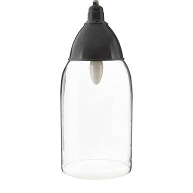 Oslo Grey Glass and Iron Pendant Light