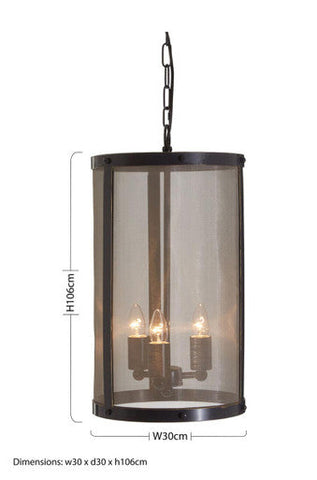 Hampstead Black Finish Small Pendant Light With Hints of Gold