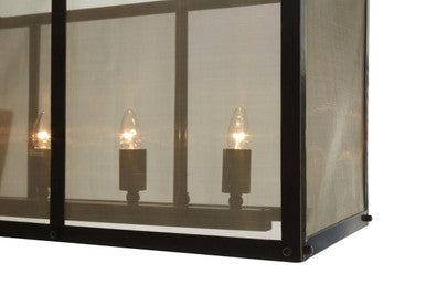 Hampstead Black Finish Wide Pendant Light With Hints of Gold