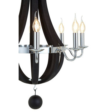 Kensington Townhouse Curved Chandelier