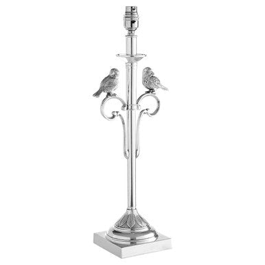 Aviary Antique Silver Lamp Base