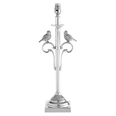 Aviary Antique Silver Lamp Base