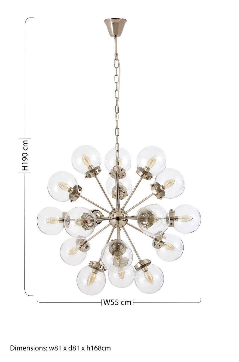 Asterid 18 Light Ceiling Light