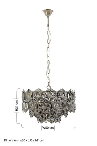 Rydello Smoked Grey Glass Chandelier