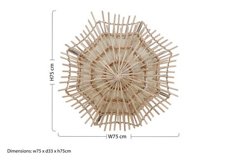 Hestina Small Woven Rattan Wall Light