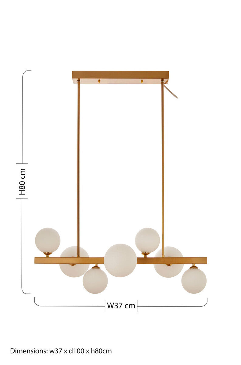 Abira Bronze 7 Light Pendant Lamp