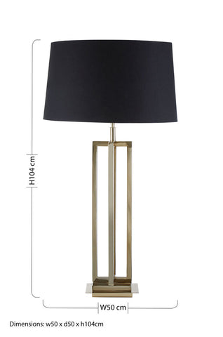 Skye Gold Finish Rectangular Table Lamp