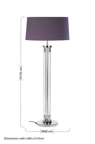 Skye Tall Acrylic And Tubular Base Floor Lamp