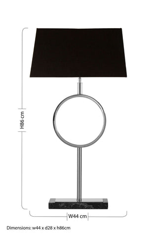 Skye Table Lamp with Stone Base