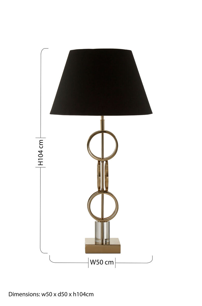 Skye Gold Finish Table Lamp with Dual Ring Base
