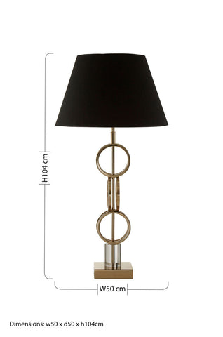 Skye Gold Finish Table Lamp with Dual Ring Base