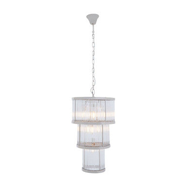 Salasco 3 Tier Nickel Finish Chandelier 38cm