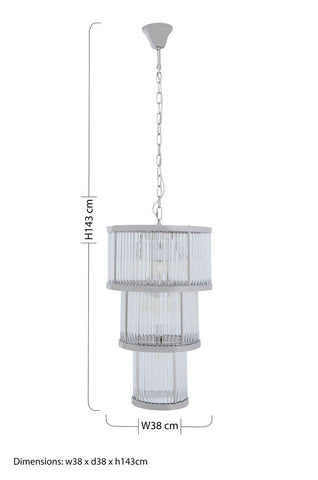 Salasco 3 Tier Nickel Finish Chandelier 38cm