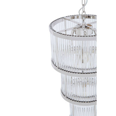 Salasco 3 Tier Nickel Finish Chandelier 38cm