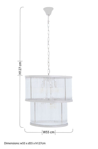Salasco 2 Tier Nickel Finish Glass Chandelier