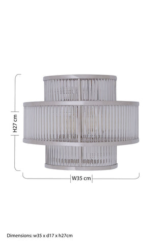 Salasco 3 Tier Nickel Finish Glass Wall Light