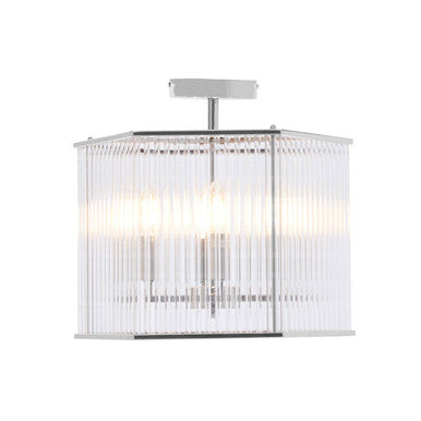 Lerici 4 Light Hexagonal Chrome Pendant Light