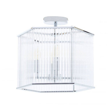 Lerici 4 Light Hexagonal Chrome Pendant Light