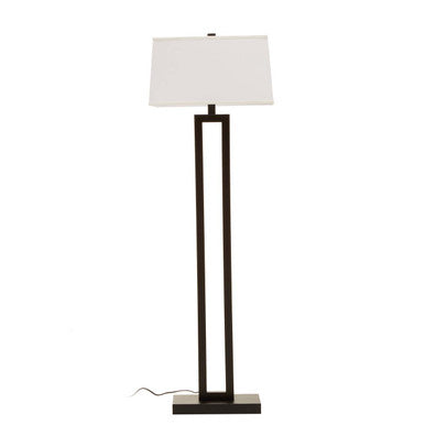 Leora Black and White Floor Lamp