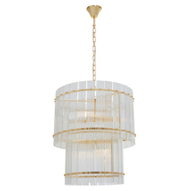 Ritz Six Bulb Glass Pendant Light