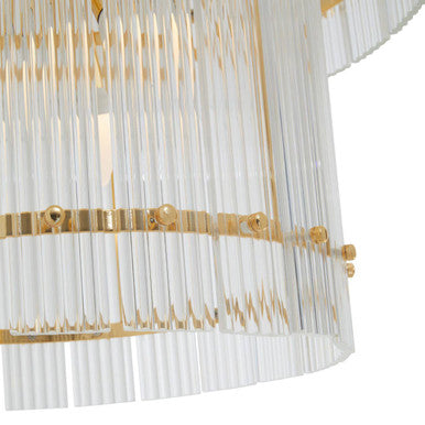 Ritz Six Bulb Glass Pendant Light