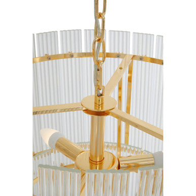Ritz Six Bulb Glass Pendant Light