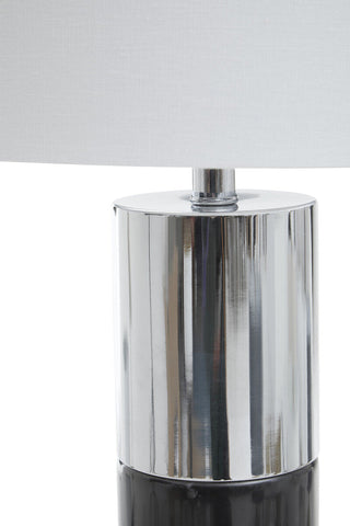 Edgar Black Marble and Chrome Table Lamp