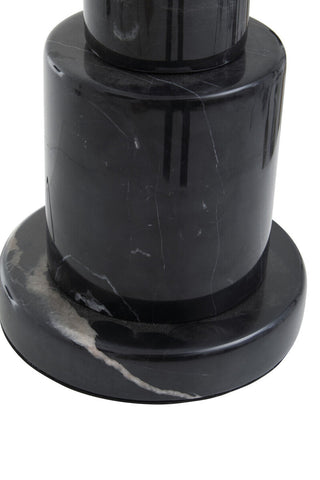 Elara Black Marble Table Lamp with Ivory Shade