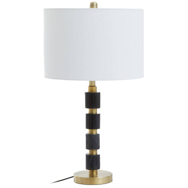 Elin Black Marble and Brushed Gold Table Lamp