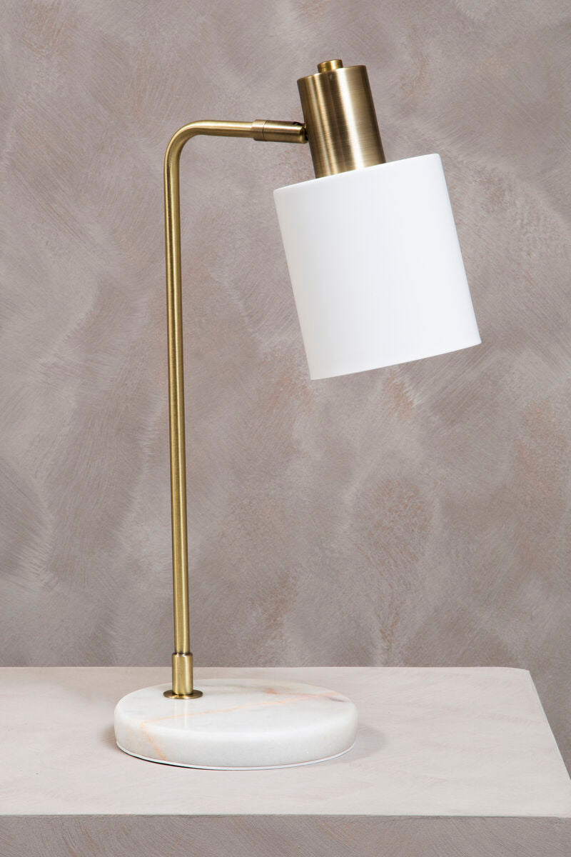 Newton White Shade Desk Lamp