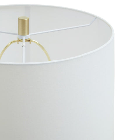 Nadia White Fabric Shade Table Lamp