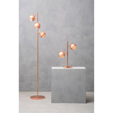 Karter Copper Finish Table Lamp With Two Lights