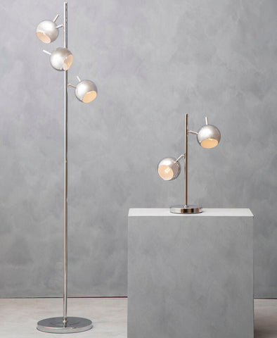 Karter Chrome Finish Table Lamp With Three Lights