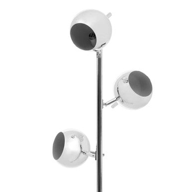 Karter Chrome Finish Table Lamp With Three Lights