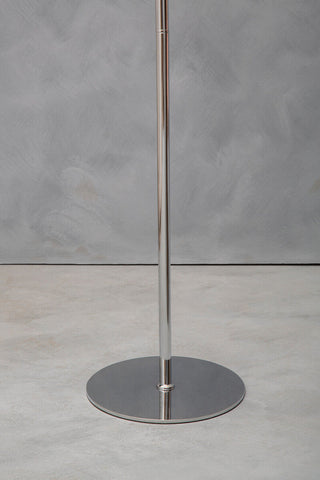 Karter Chrome Finish And White Glass Floor Lamp
