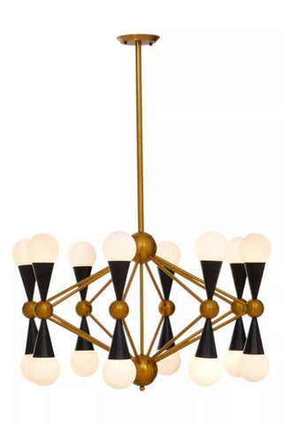 Orko Brass And Black Metal Pendant Light