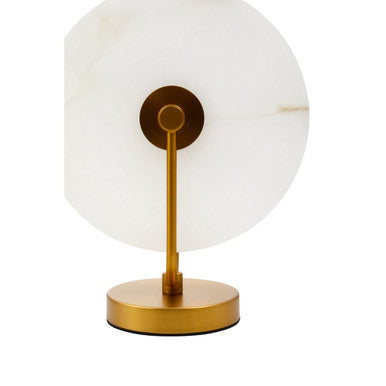 Waldorf White Marble And Gold Finish Table Lamp