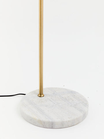 Newton White Marble and Gold Floor Lamp