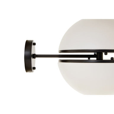 Abira Matt Black Ball Wall Light