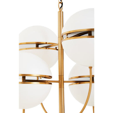 Abira Four Ball Brass Pendant Light